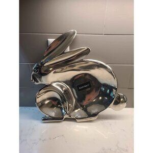 Ellen Tracy bunny platter silver New with tags